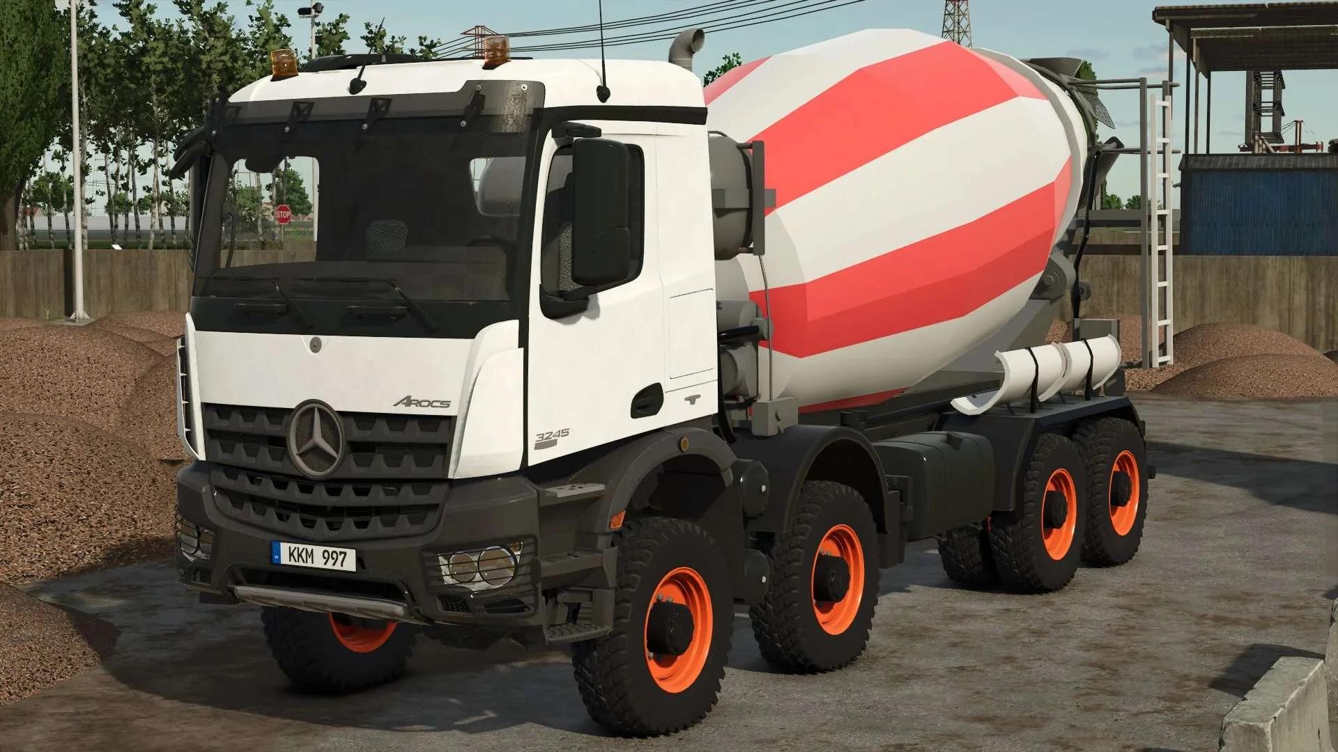 FS25 Mercedes Arocs 3245 Concrete Mixer Truck v1.0 Trucks Mod FS25 Mod Free Download