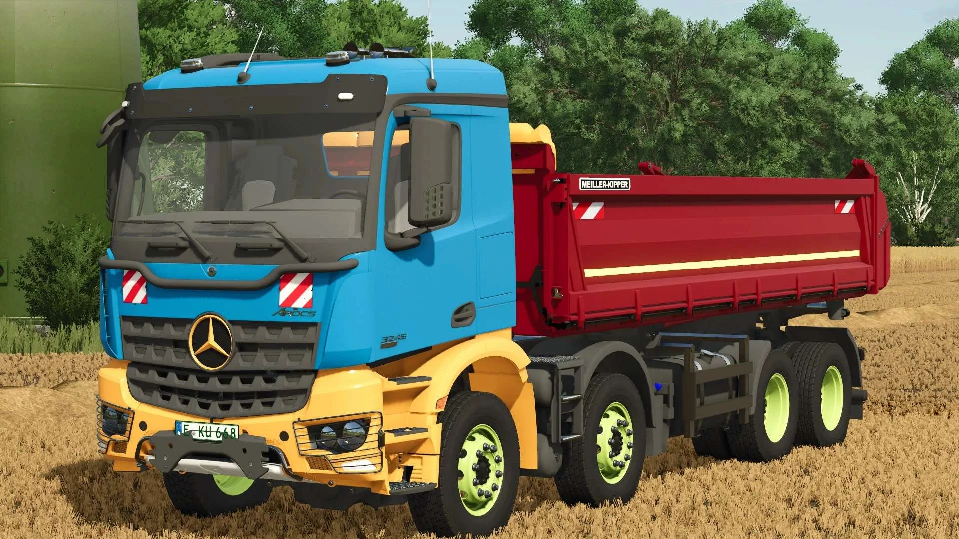 FS25 Mercedes Benz Arocs Agrar Meiller Kipper Truck v1.0 Trucks Mod FS25 Mod Free Download
