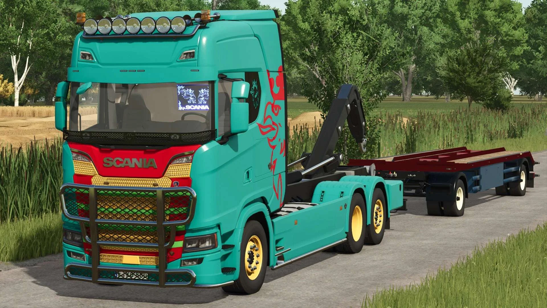 FS25 Scania S HKL & Hueffermann HKL Trailer v1.0.0.1 Trucks Mod FS25 Mod Free Download