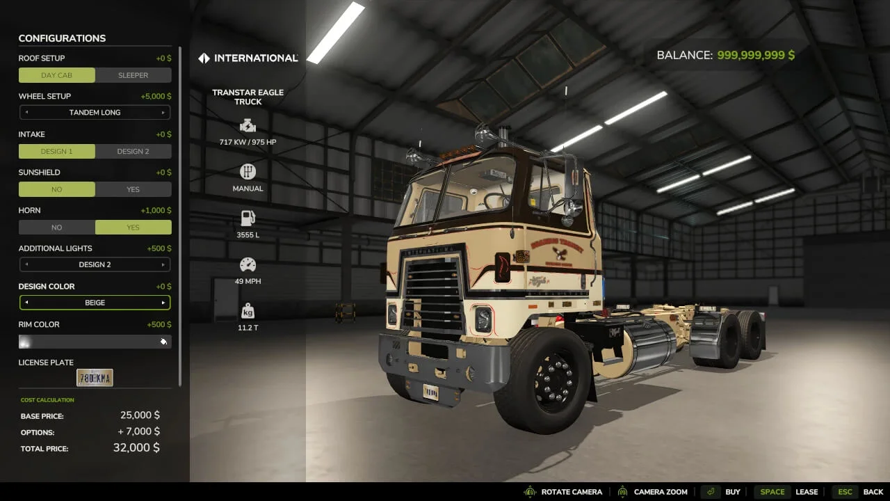 FS25 Transtar Eagle Truck v1.0 Trucks Mod FS25 Mod Free Download
