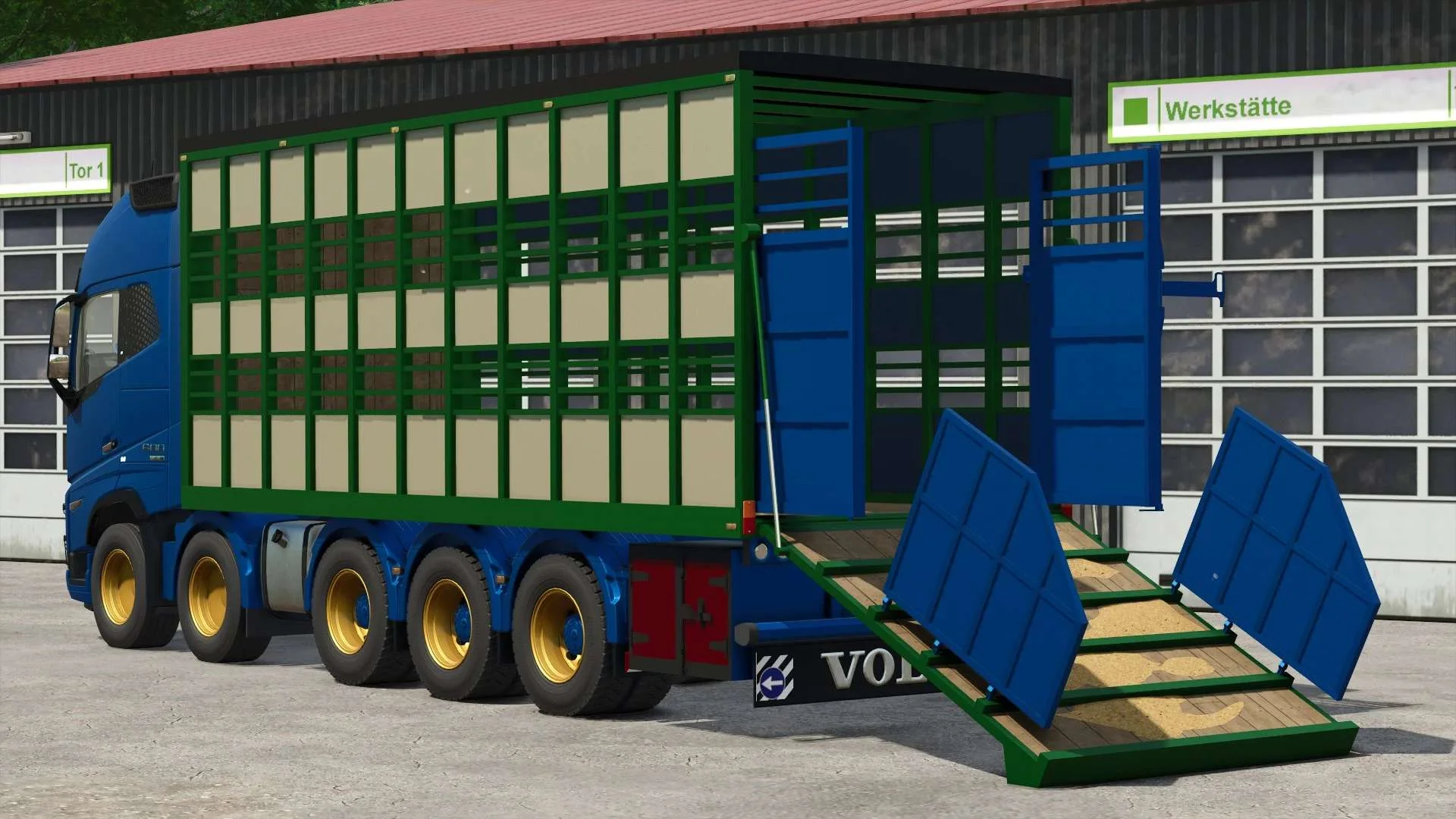 FS25 Volvo FH16 Animal Transport Truck & Trailer v1.0 Trucks Mod FS25 Mod Free Download