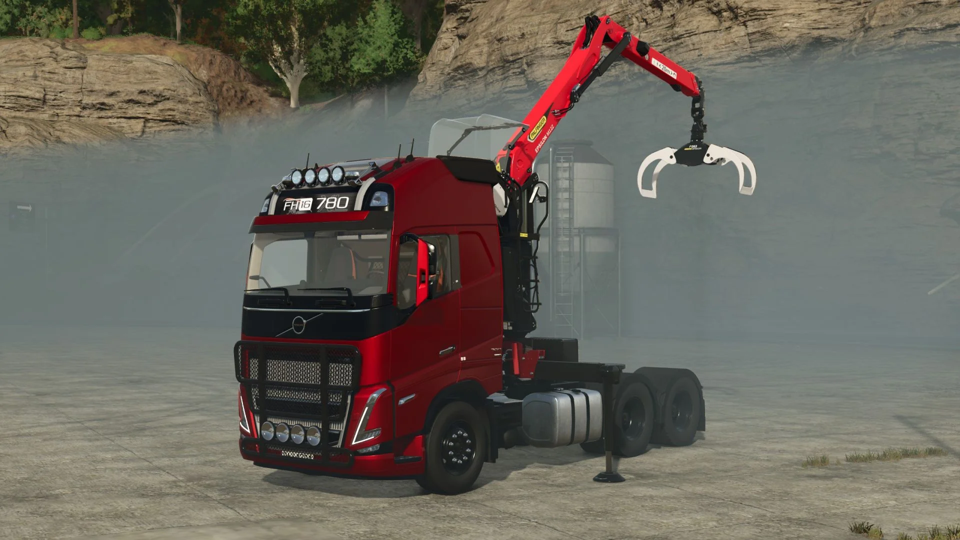 FS25 Volvo FH16 with Palfinger Epsilon v1.0 Trucks Mod FS25 Mod Free Download