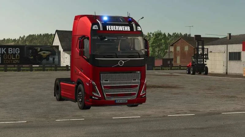 FS25 Volvo fire department v1.0 Trucks Mod FS25 Mod Free Download