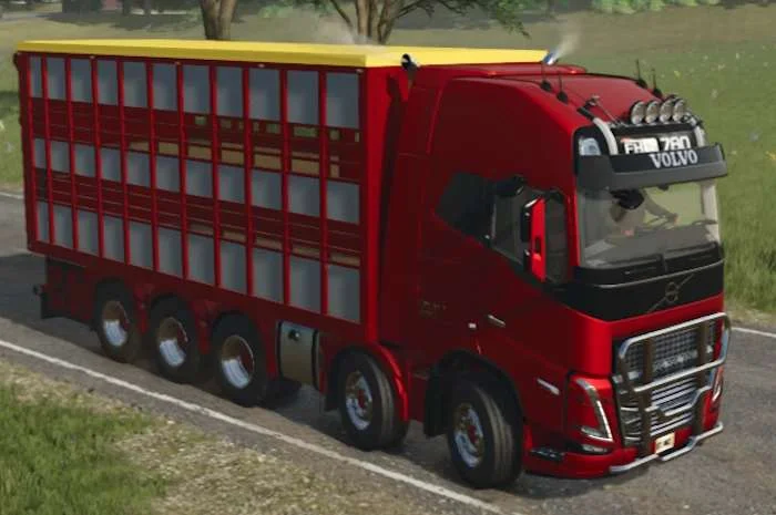 FS25 Volvo livestock truck v1.0 Trucks Mod FS25 Mod Free Download