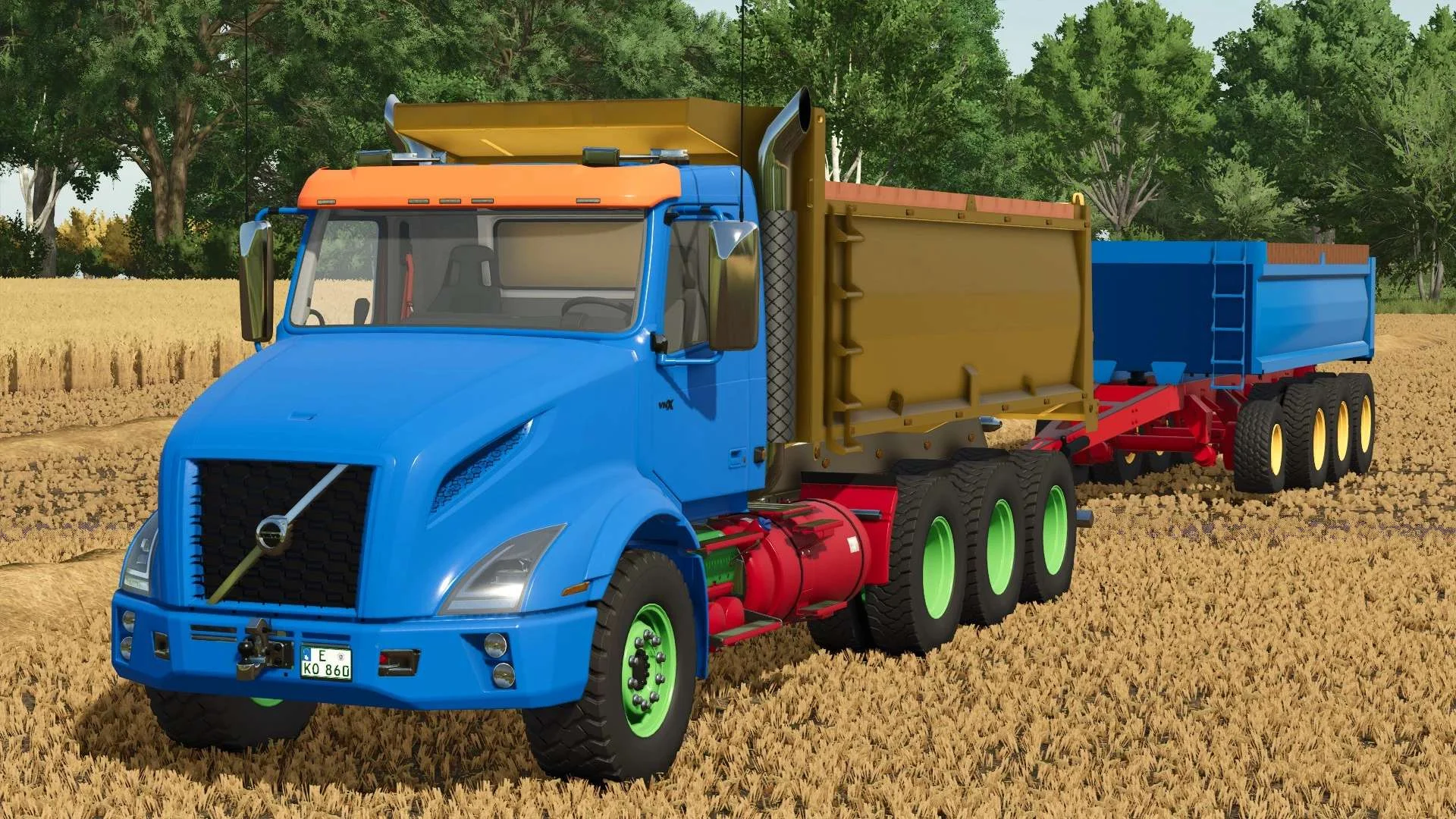 FS25 Volvo VNX 300 Dump Truck & Dump Pup Trailer v1.0 Trucks Mod FS25 Mod Free Download