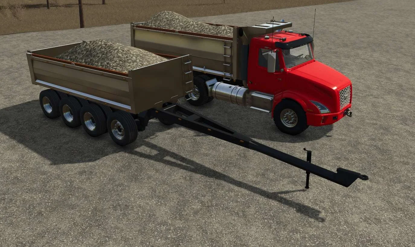 FS25 Volvo VNX300 Dump Truck + Trailer v3.0 Trucks Mod FS25 Mod Free Download