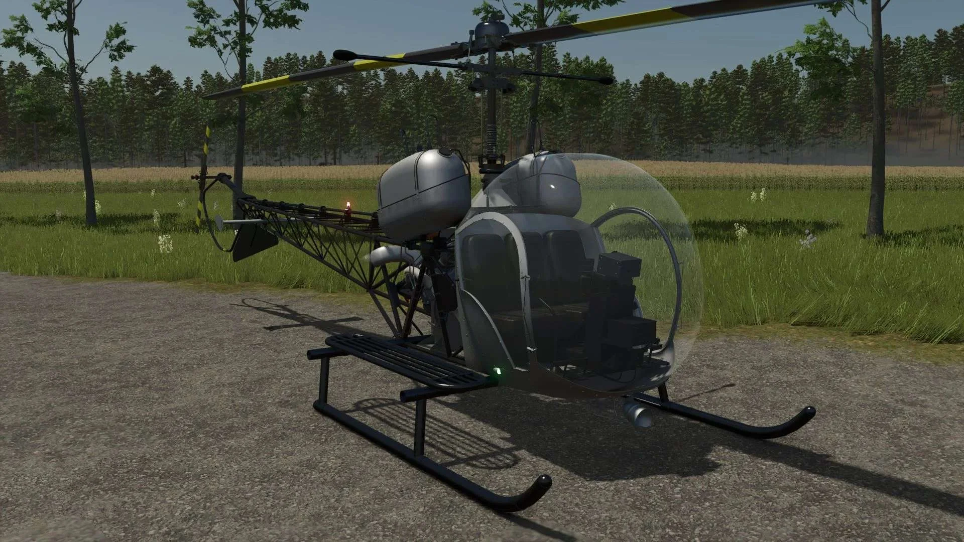 FS25 Bell 47G Helicopter v1.0.2 Vehicles Mod FS25 Mod Free Download