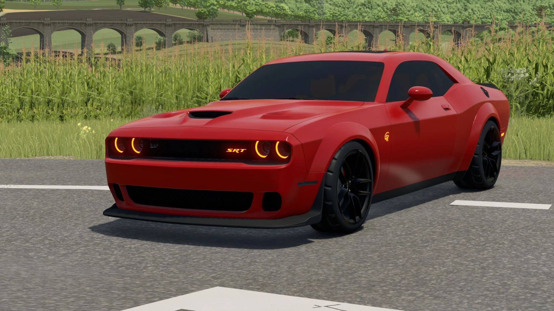 FS25 Dodge Challenger Hellcat BETA v1.0 Vehicles Mod FS25 Mod Free Download