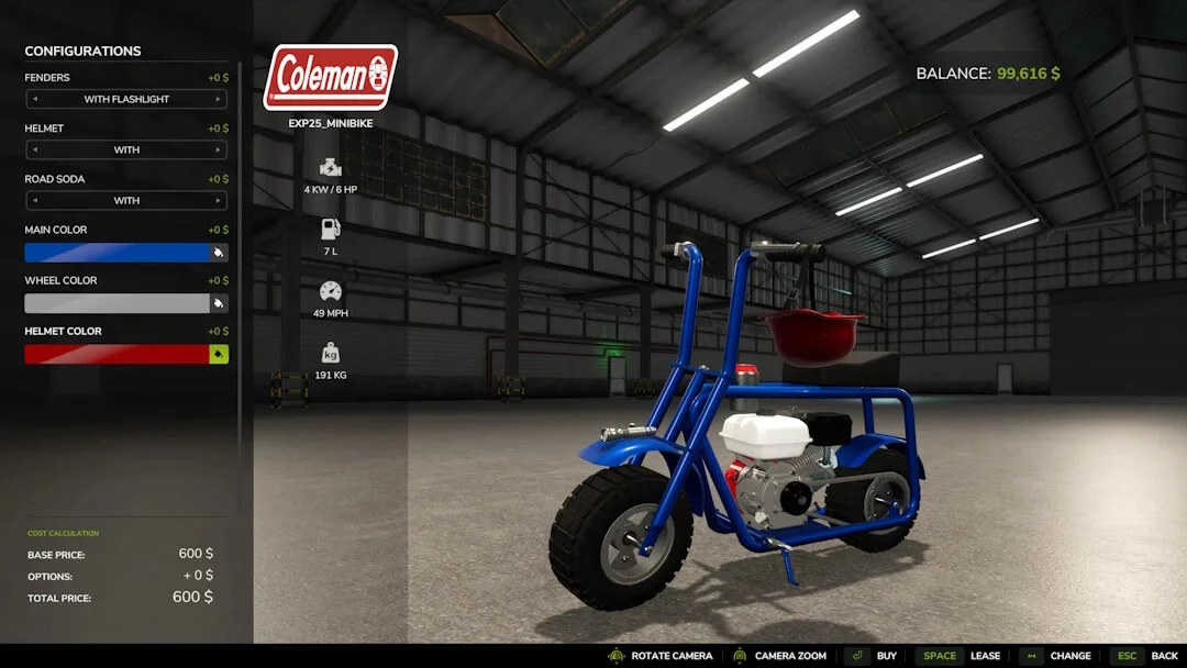 FS25 EXP25 Mini Bike v1.0 Vehicles Mod FS25 Mod Free Download