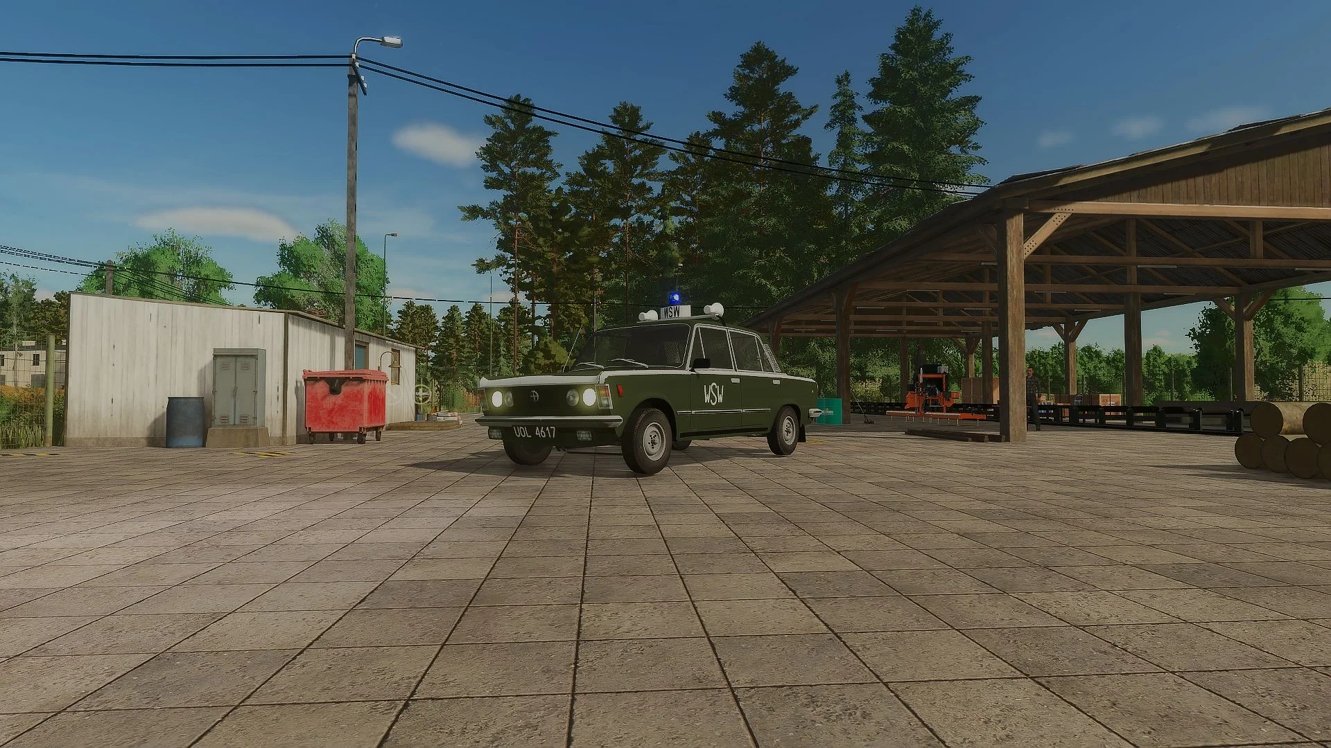 FS25 FIAT 125P FSO WSW Military Internal Service V1.0 Vehicles Mod FS25 Mod Free Download
