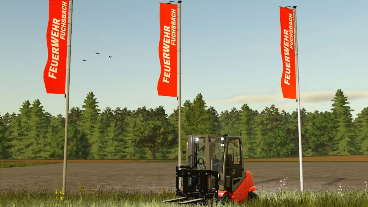 FS25 Fire brigade forklift V1.0.0.2 Vehicles Mod FS25 Mod Free Download