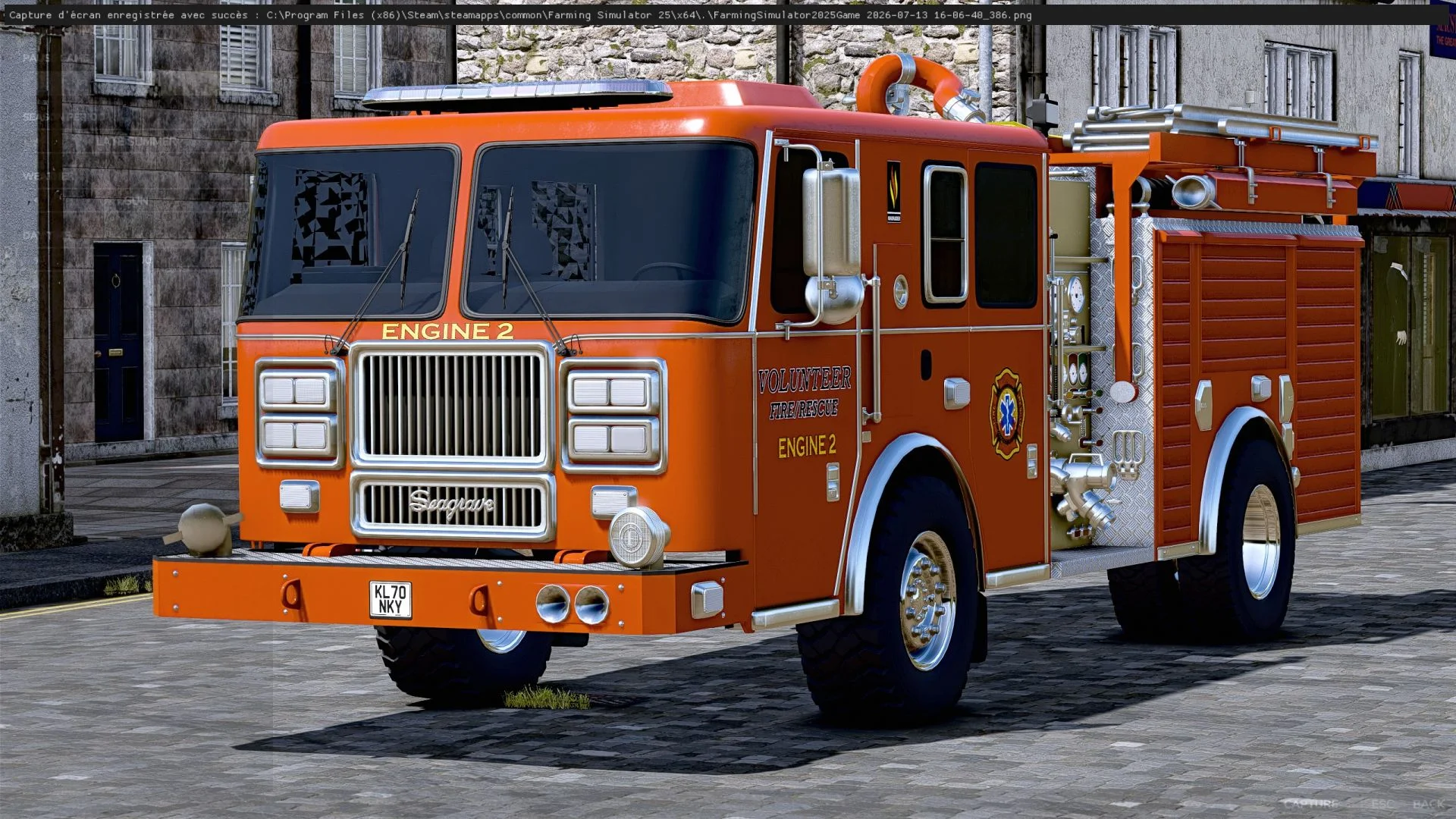 FS25 FireTruck Seagrave V1.0 Vehicles Mod FS25 Mod Free Download