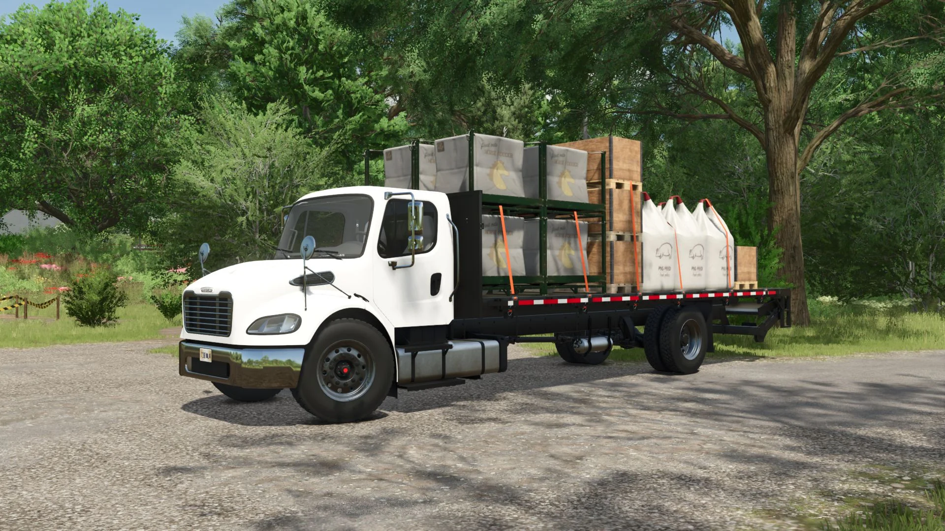 FS25 Freightliner M2 Stakebed AutoLoad V1.1 Vehicles Mod FS25 Mod Free Download
