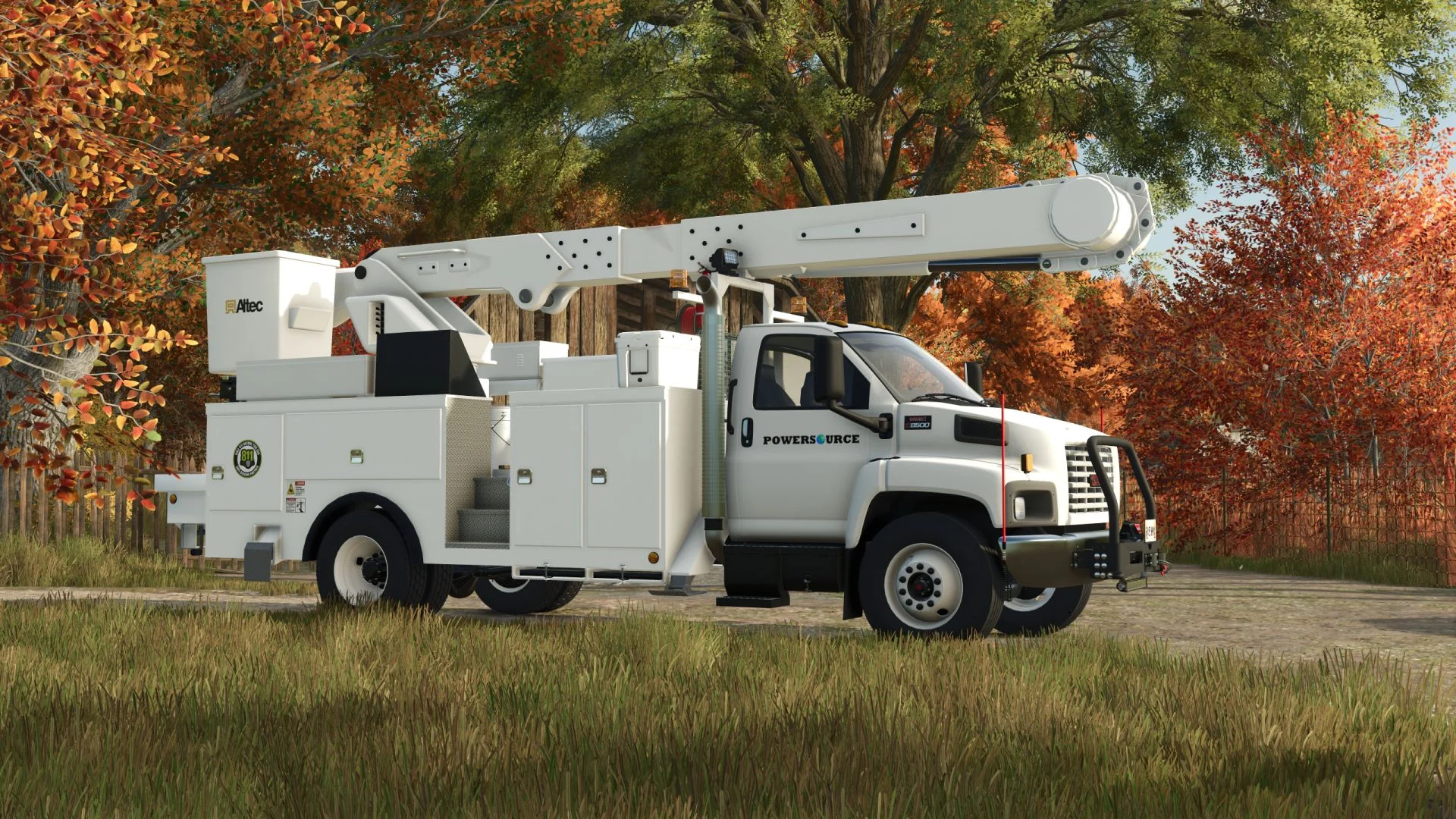 FS25 GMC C8500 Bucket Truck V1.0 Vehicles Mod FS25 Mod Free Download