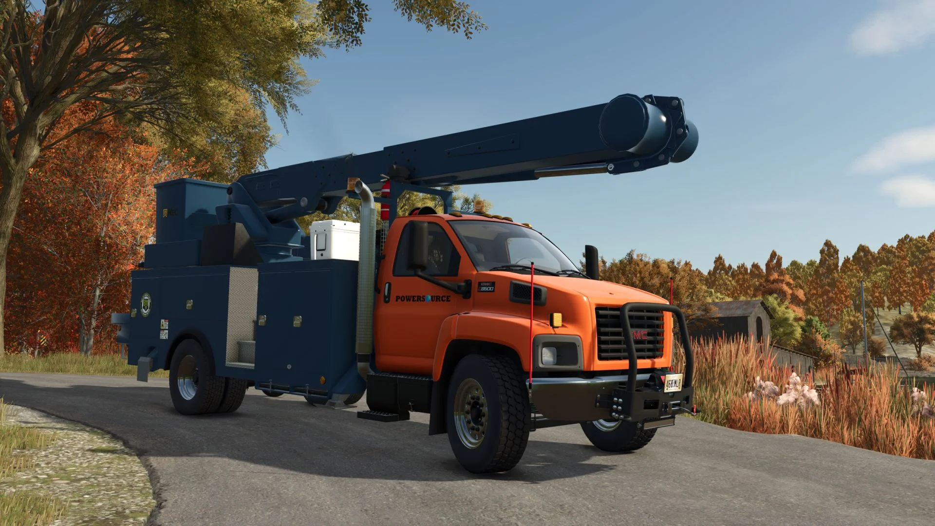FS25 GMC C8500 Bucket Truck V1.2 Vehicles Mod FS25 Mod Free Download