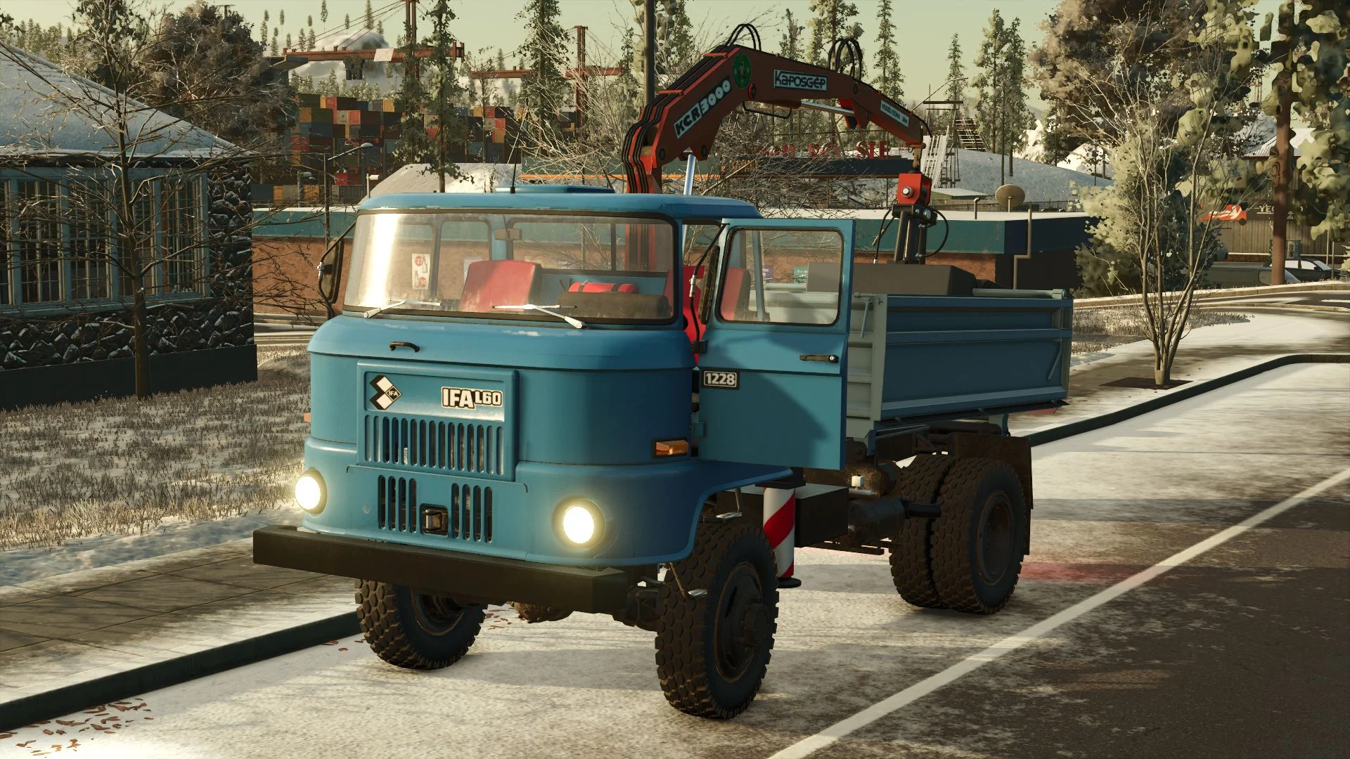 FS25 IFA L60 Short + KCR crane V1.0 Vehicles Mod FS25 Mod Free Download
