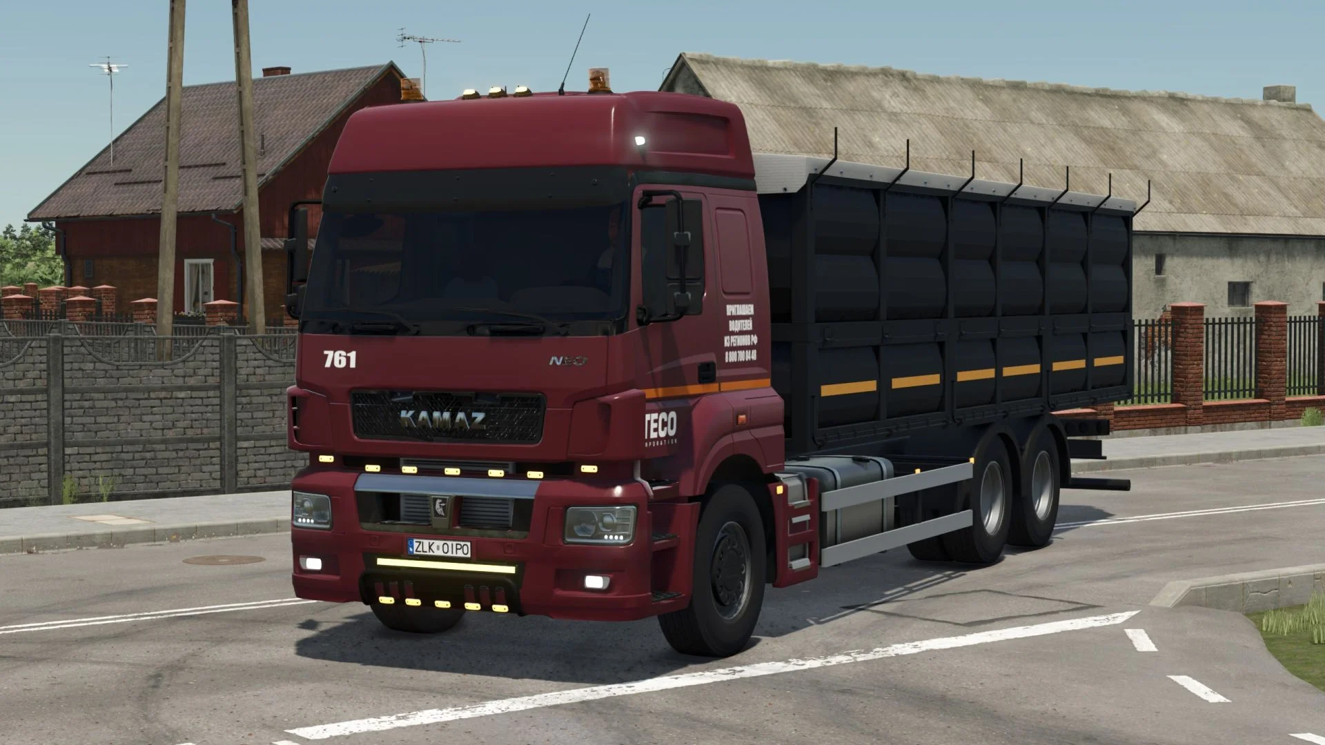 FS25 Kamaz 65207 + Nefaz 8332 V1.0.0.1 Vehicles Mod FS25 Mod Free Download