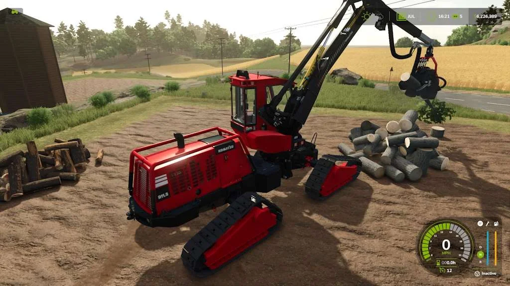 FS25 Komatsu Harvester 911 v1.9 Vehicles Mod FS25 Mod Free Download