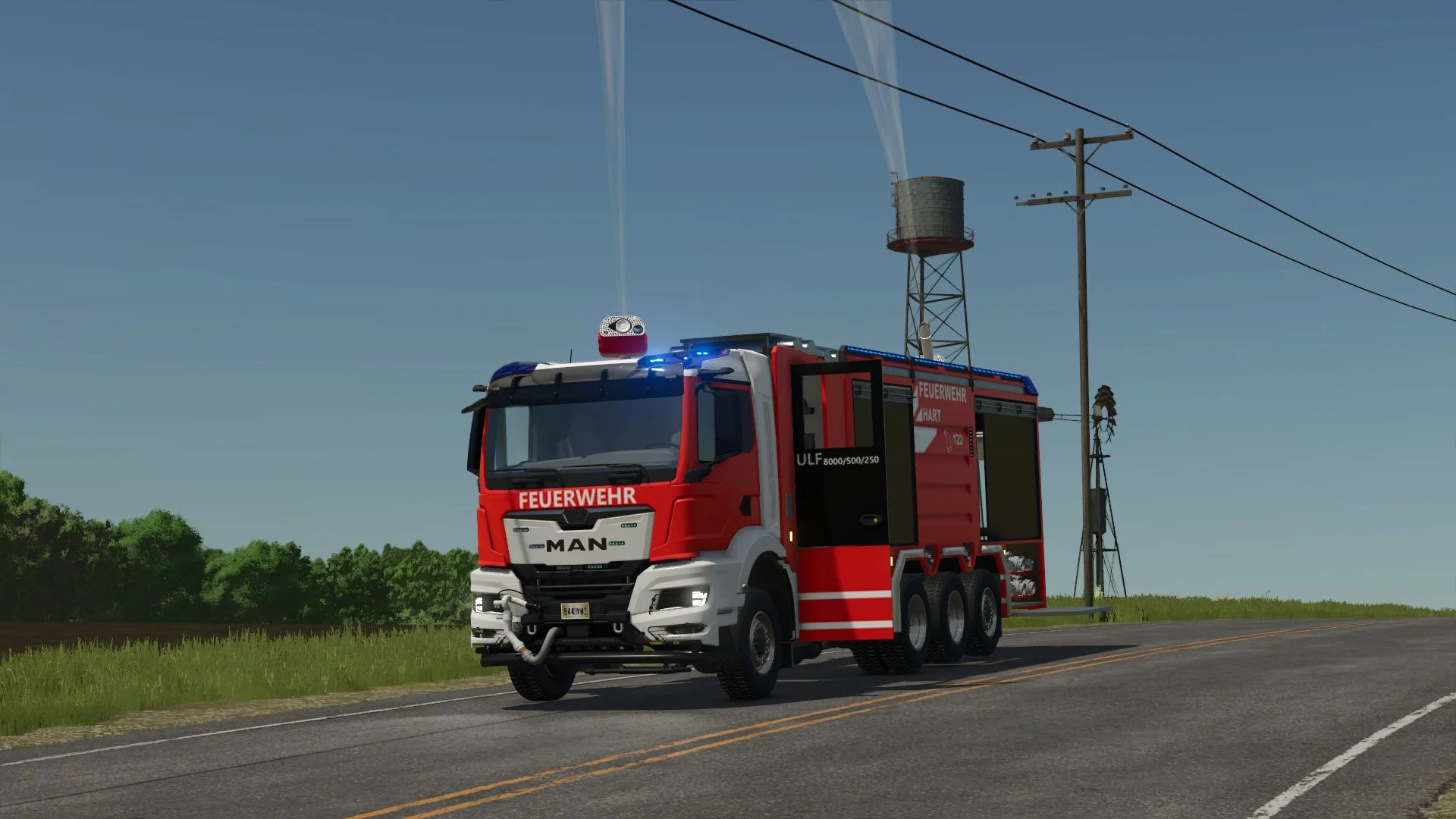FS25 MAN Rosenbauer ULF v1.0 Vehicles Mod FS25 Mod Free Download