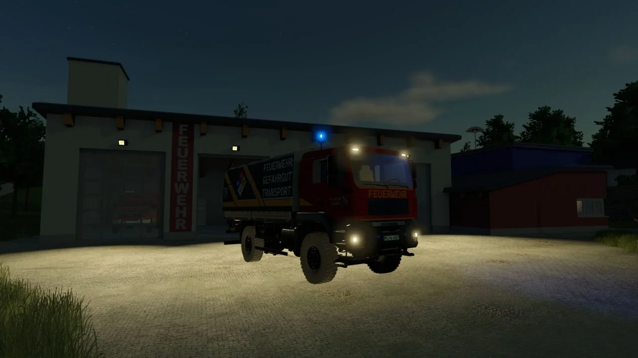 FS25 MAN TGA V2 dangerous goods transport v1.0 Vehicles Mod FS25 Mod Free Download