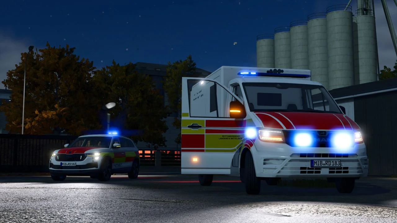 FS25 MAN TGE Ambulance V1.0.0.2 Vehicles Mod FS25 Mod Free Download