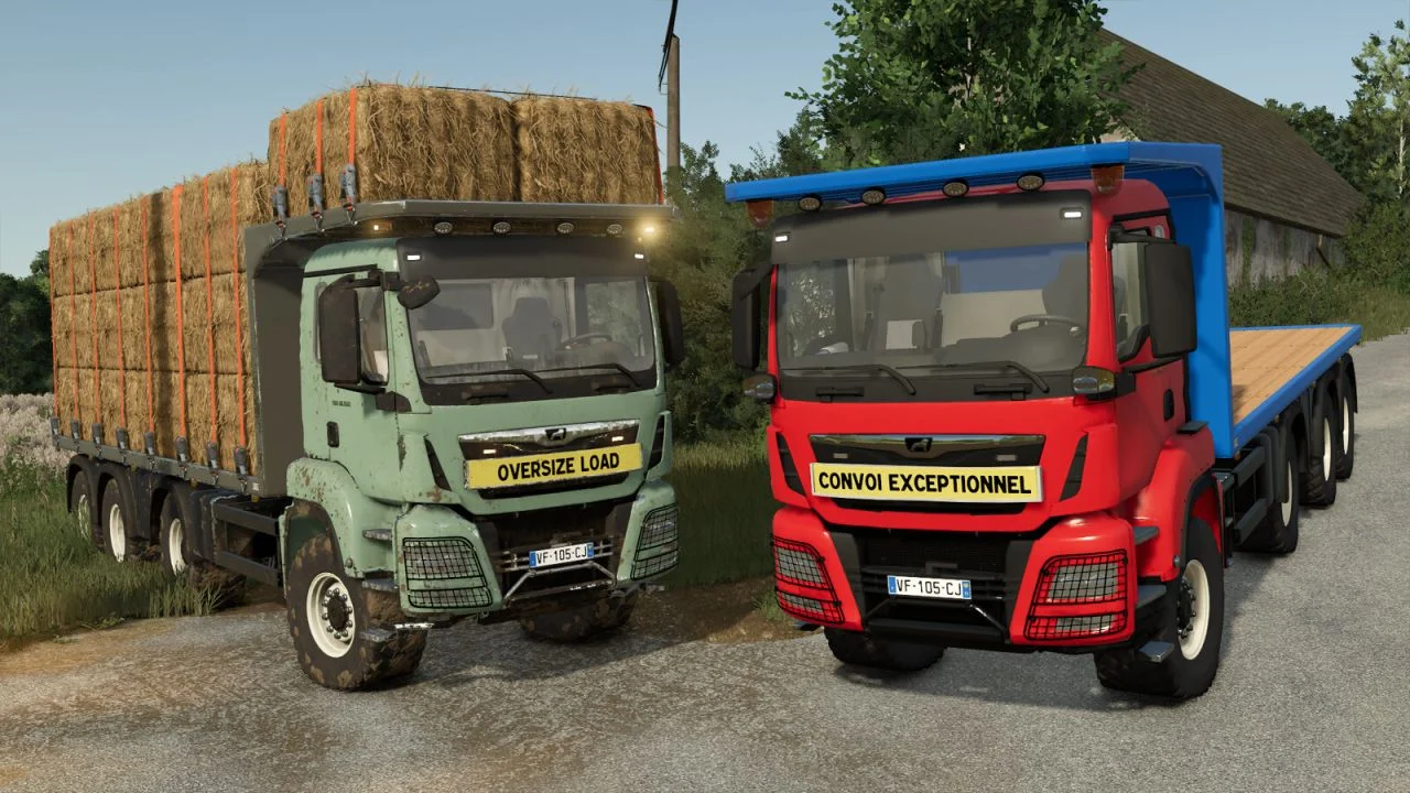 FS25 MAN TGS 18.500 Flatbed Autoload V1.0 Vehicles Mod FS25 Mod Free Download