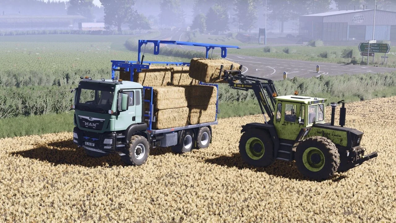 FS25 MAN TGS Fliegl Bale Platform V1.0 Vehicles Mod FS25 Mod Free Download