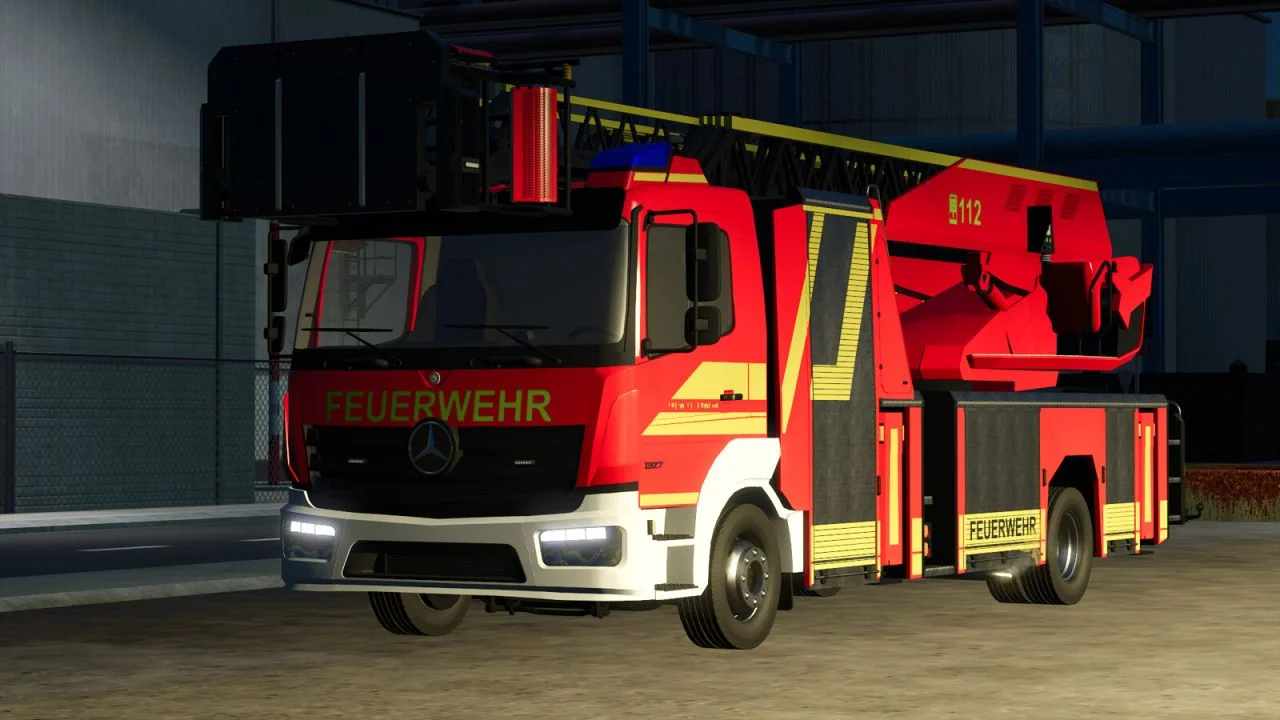 FS25 Mercedes Benz Turntable Ladder 23/12 V1.0.0.2 Vehicles Mod FS25 Mod Free Download