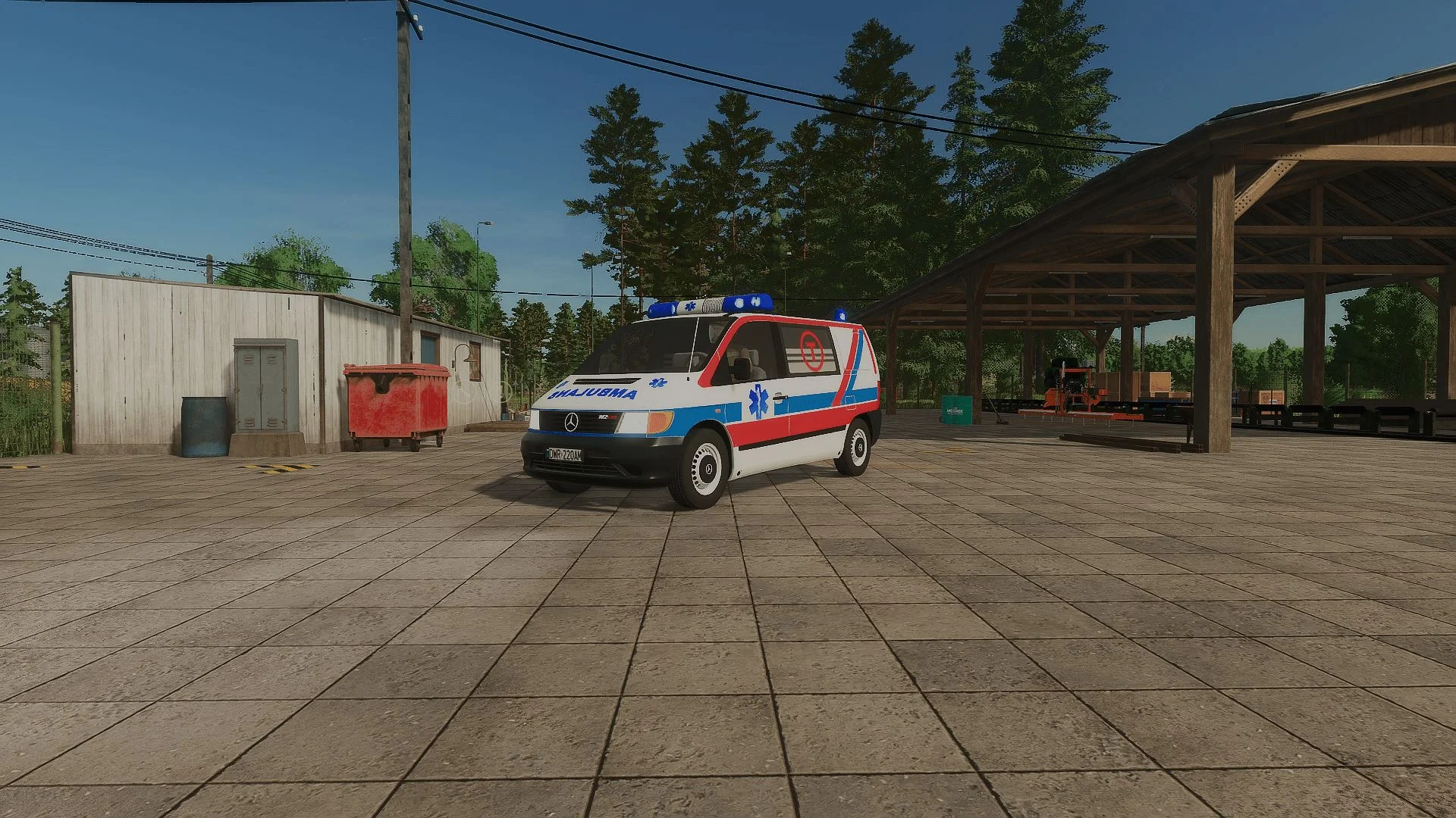 FS25 Mercedes Benz Vito [T] Transport Ambulance V1.0 Vehicles Mod FS25 Mod Free Download
