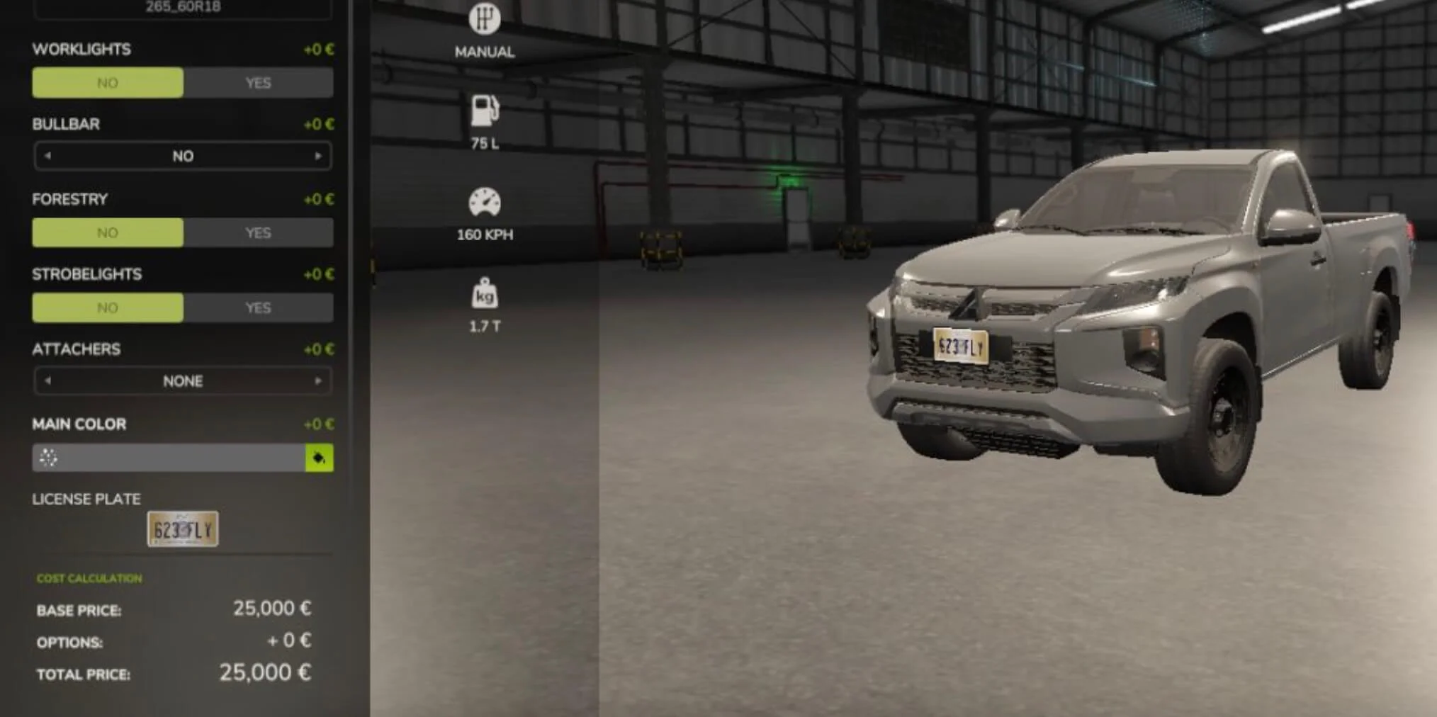 FS25 Mitsubishi L200 2020 Singlecab V1.0.1 Vehicles Mod FS25 Mod Free Download