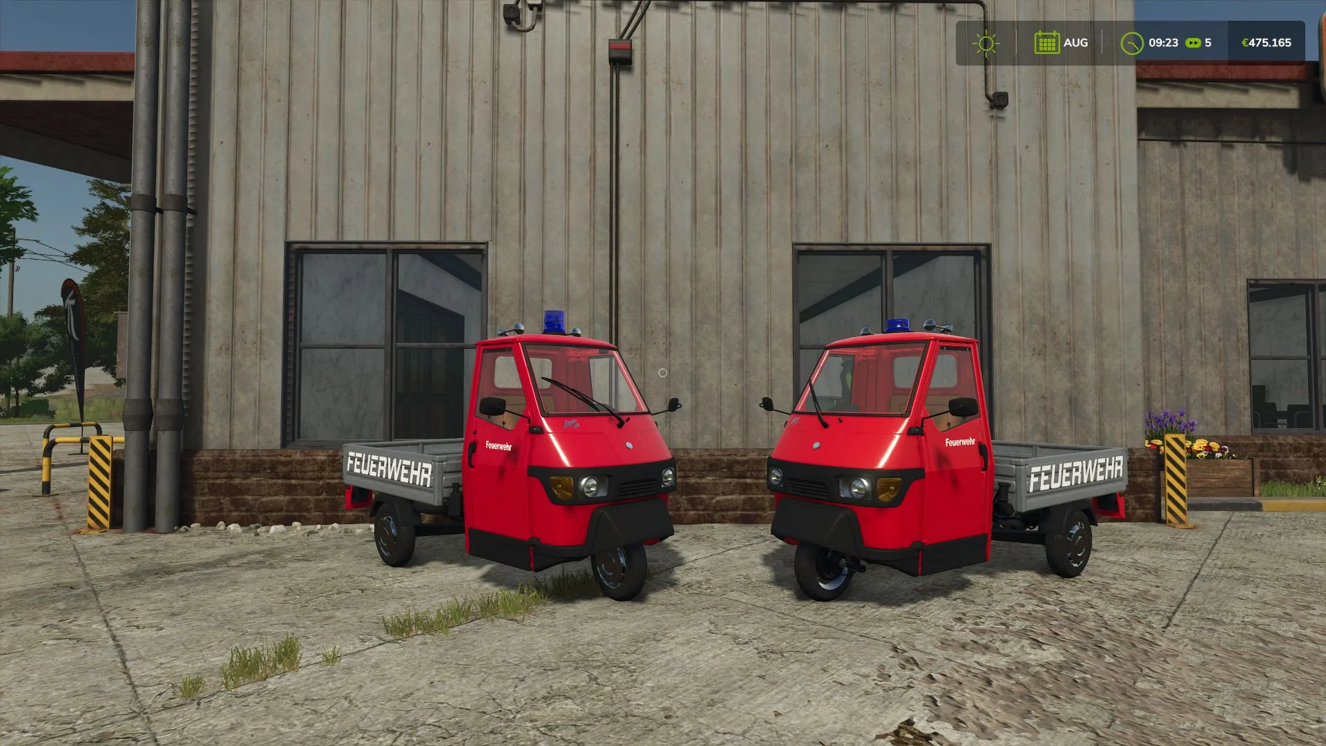FS25 Piaggio APE 50 fire department v1.0 Vehicles Mod FS25 Mod Free Download