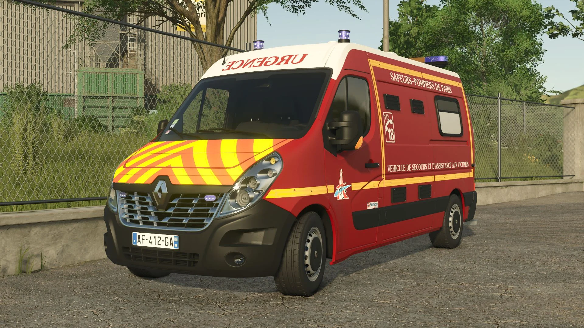 FS25 Renault Master III VSAV V1.0 Vehicles Mod FS25 Mod Free Download