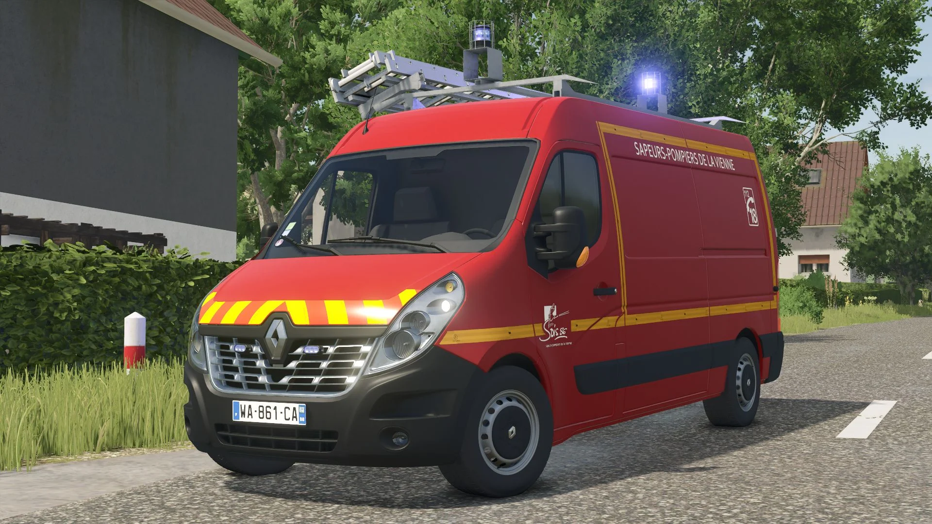 FS25 Renault Master III VTU firefighters V1.0 Vehicles Mod FS25 Mod Free Download