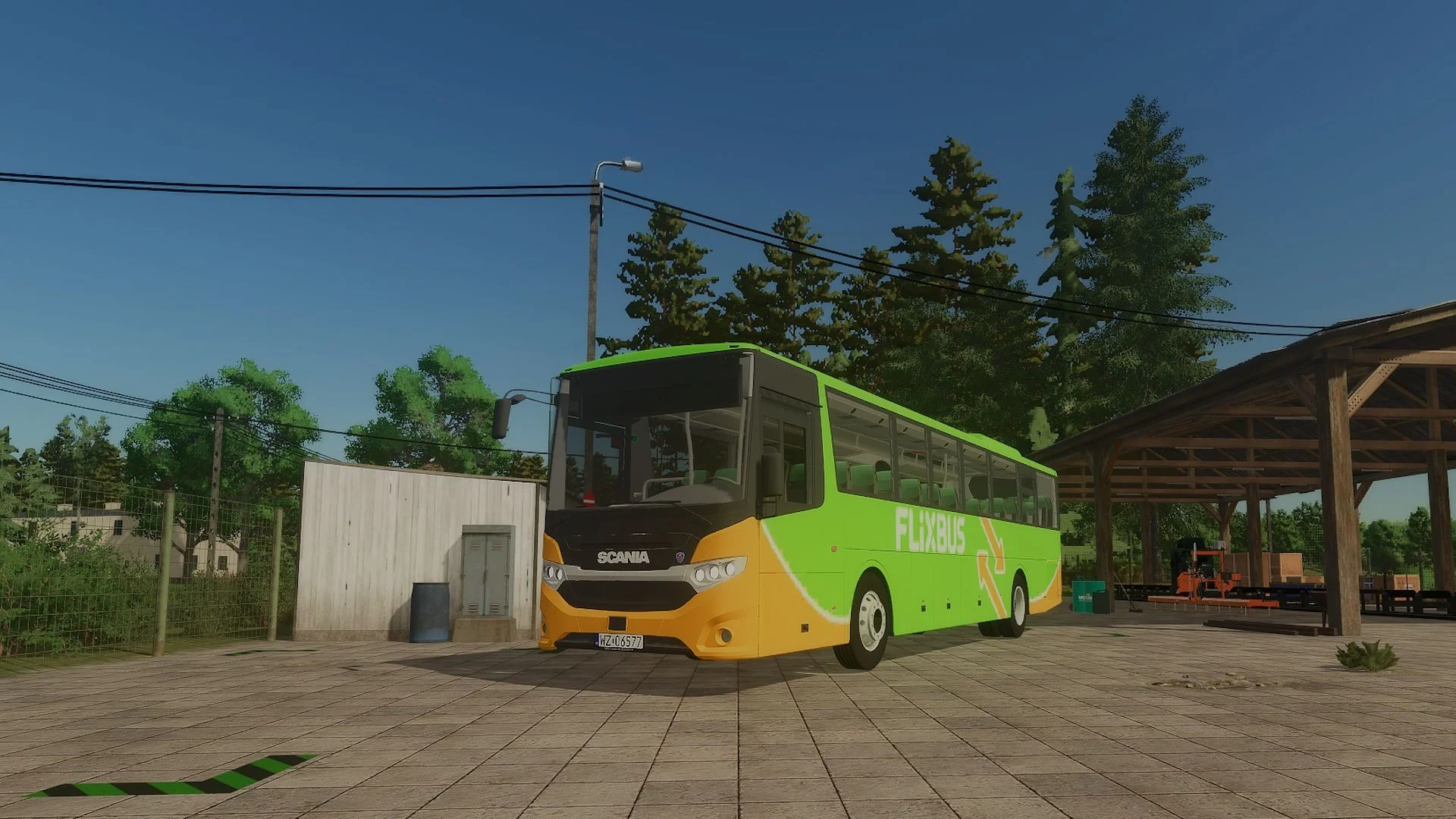 FS25 Scania Interlink in FLIXBUS livery V1.0 Vehicles Mod FS25 Mod Free Download