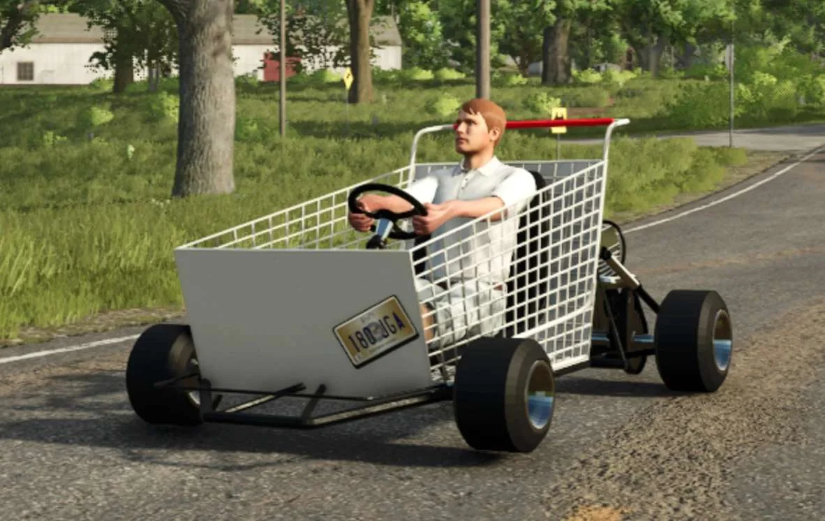 FS25 Shopping cart v1.0 Vehicles Mod FS25 Mod Free Download