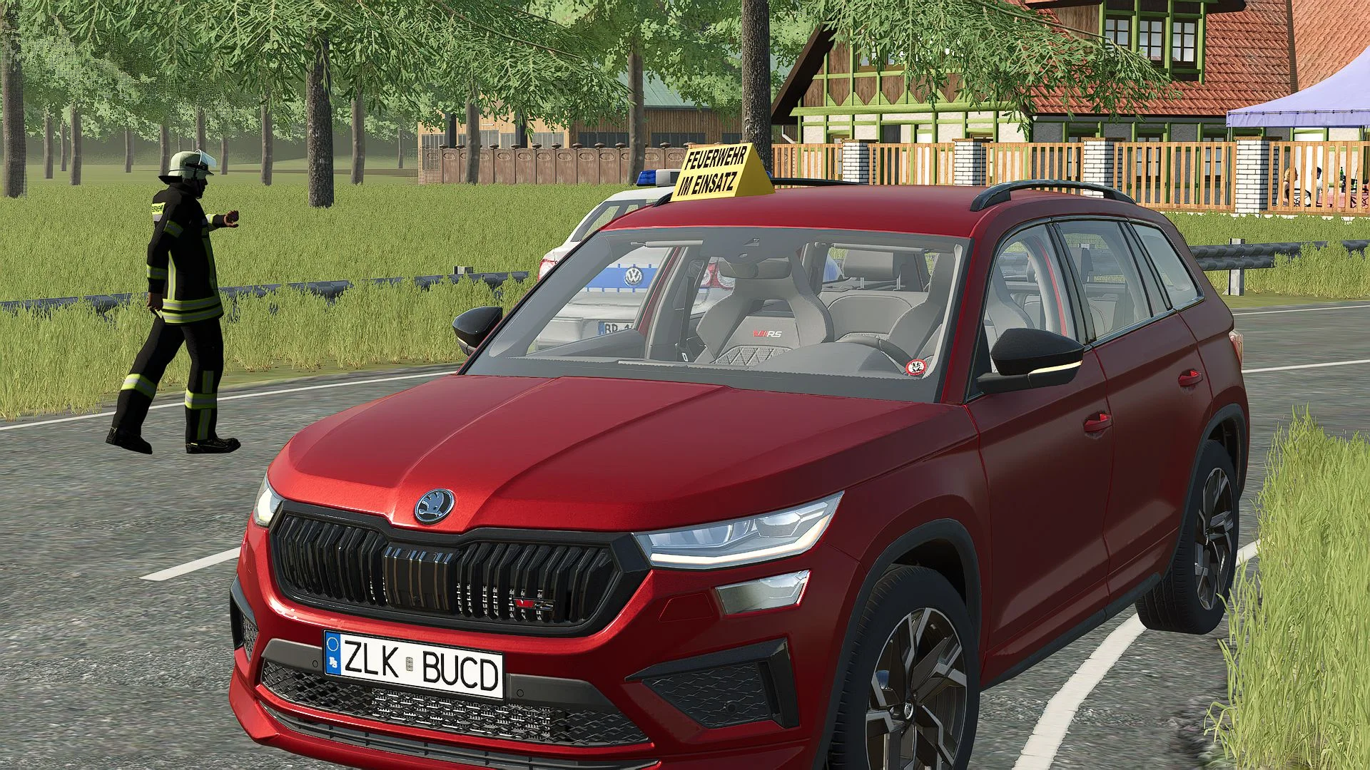 FS25 Skoda Kodiaq Fire department V1.0 Vehicles Mod FS25 Mod Free Download