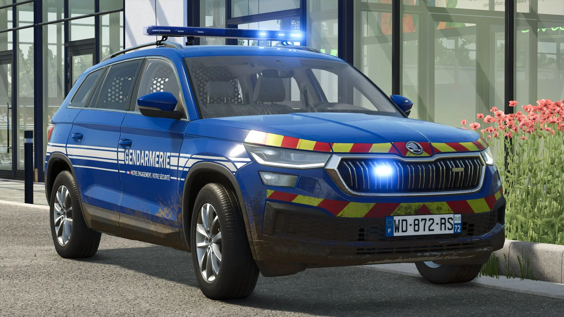 FS25 Skoda Kodiaq Gendarmerie V1.0 Vehicles Mod FS25 Mod Free Download