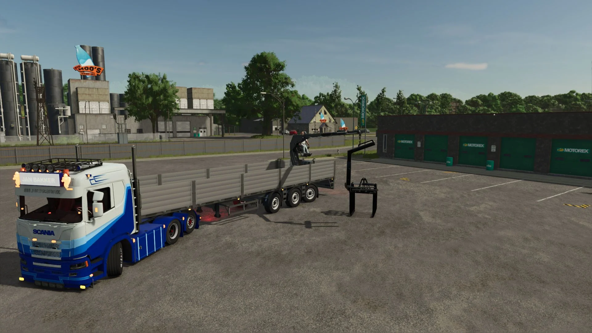 FS25 Stenen trailer with crane V1.0 Vehicles Mod FS25 Mod Free Download