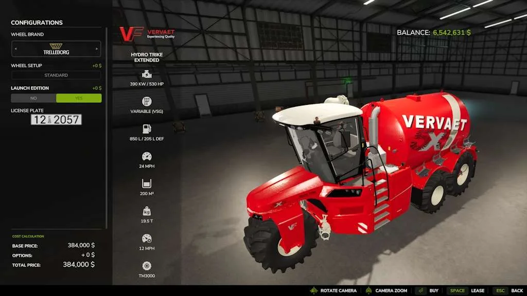 FS25 Vervaet Hydro Trike Extended v1.3 Vehicles Mod FS25 Mod Free Download