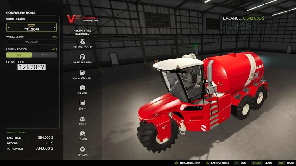 FS25 Vervaet Hydro Trike Extended v1.5 Vehicles Mod FS25 Mod Free Download