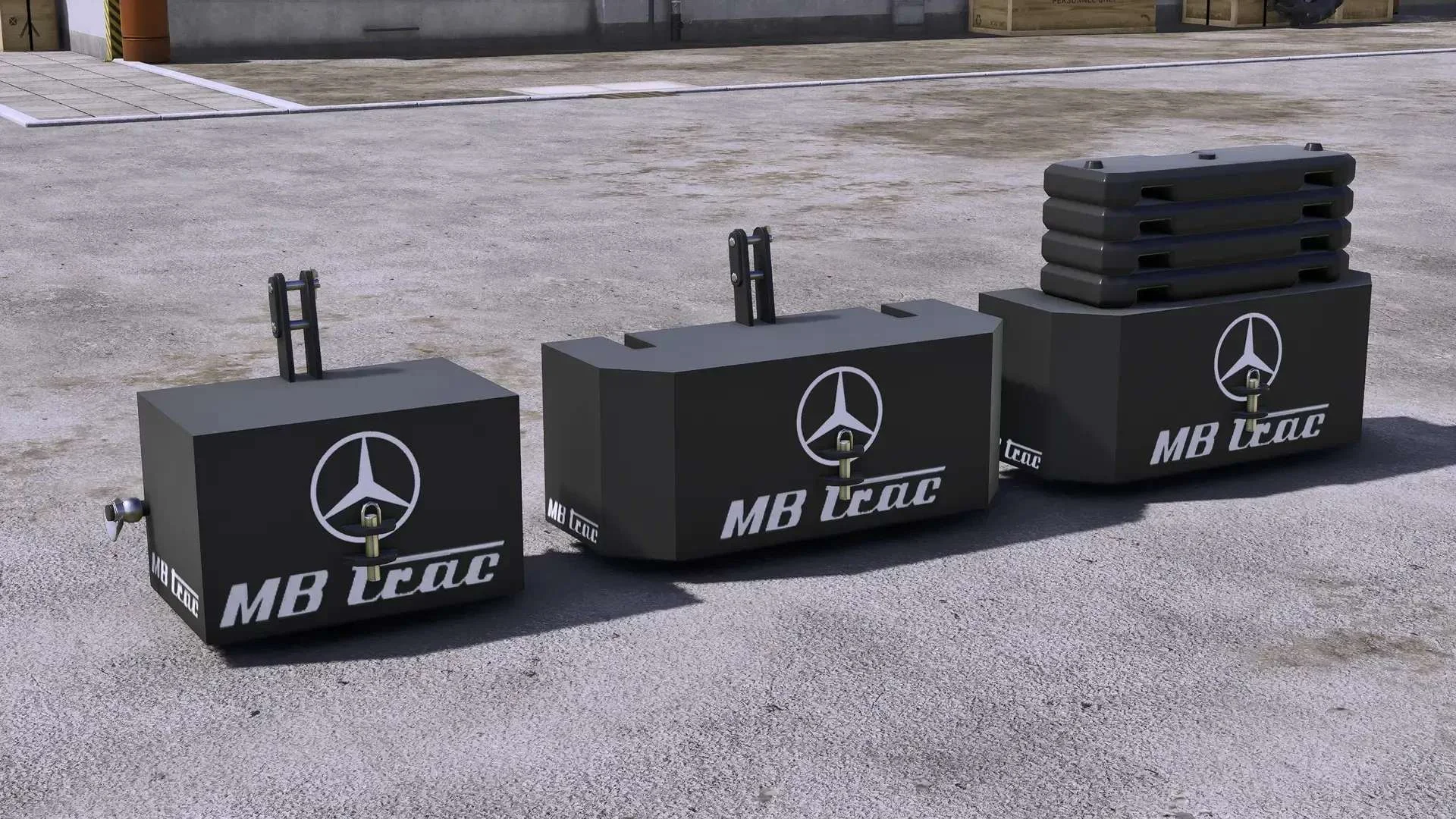 FS25 MB Trac front weights v1.0.0.1 FS25 Mod Free Download