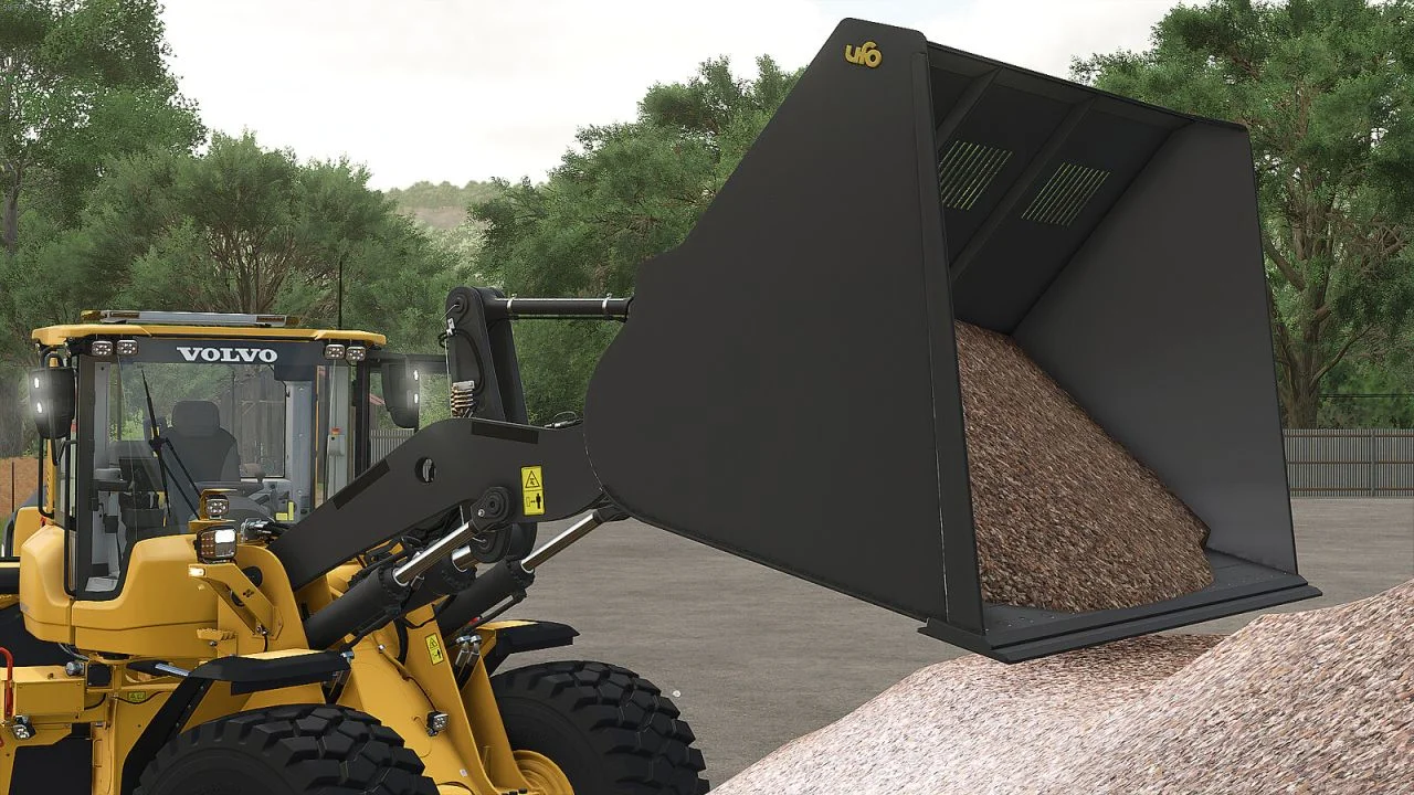 FS25 UFO Light Material Bucket v1.0 Wheel Loaders Mod FS25 Mod Free Download