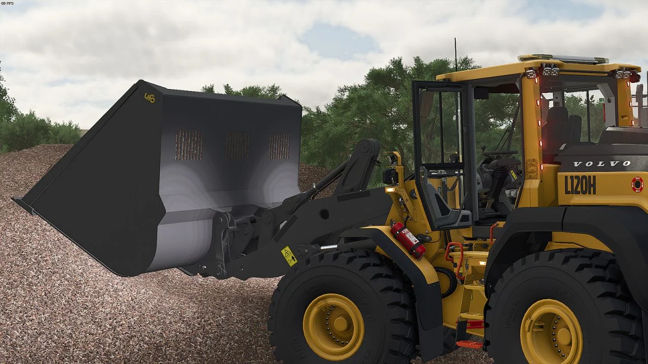 FS25 UFO Light Material Bucket v1.1 Wheel Loaders Mod FS25 Mod Free Download